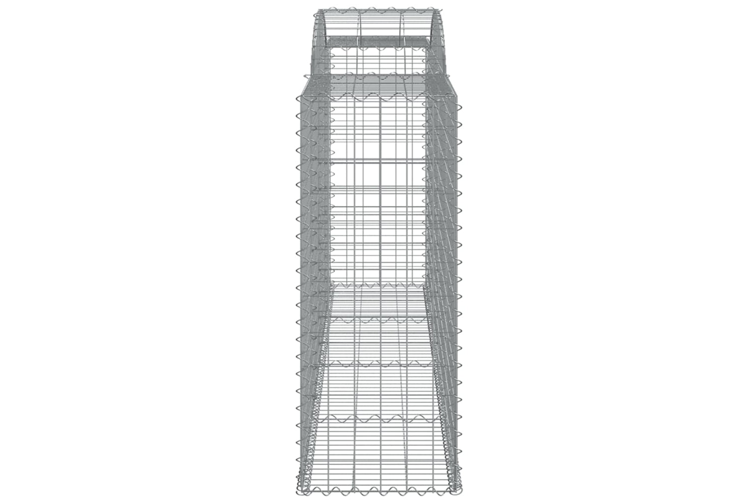vidaXL 3146725 Arched Gabion Baskets 8 Pcs 300x50x120/140cm Galvanised Iron-4