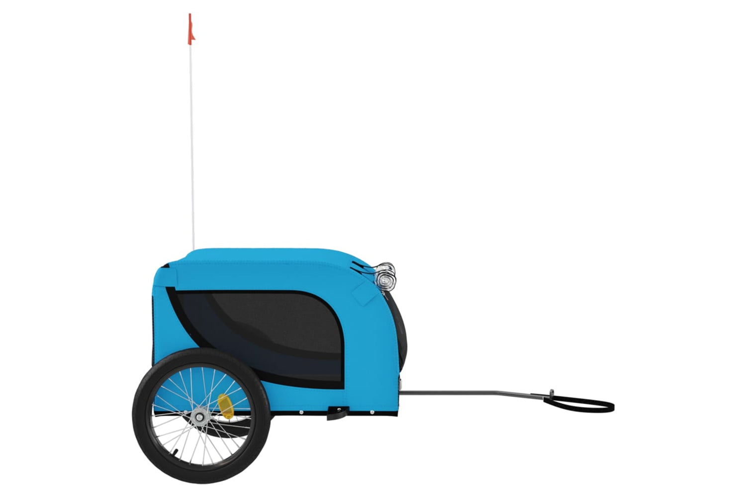 Vidaxl 94009 Pet Bike Trailer Blue And Black Oxford Fabric And Iron-4
