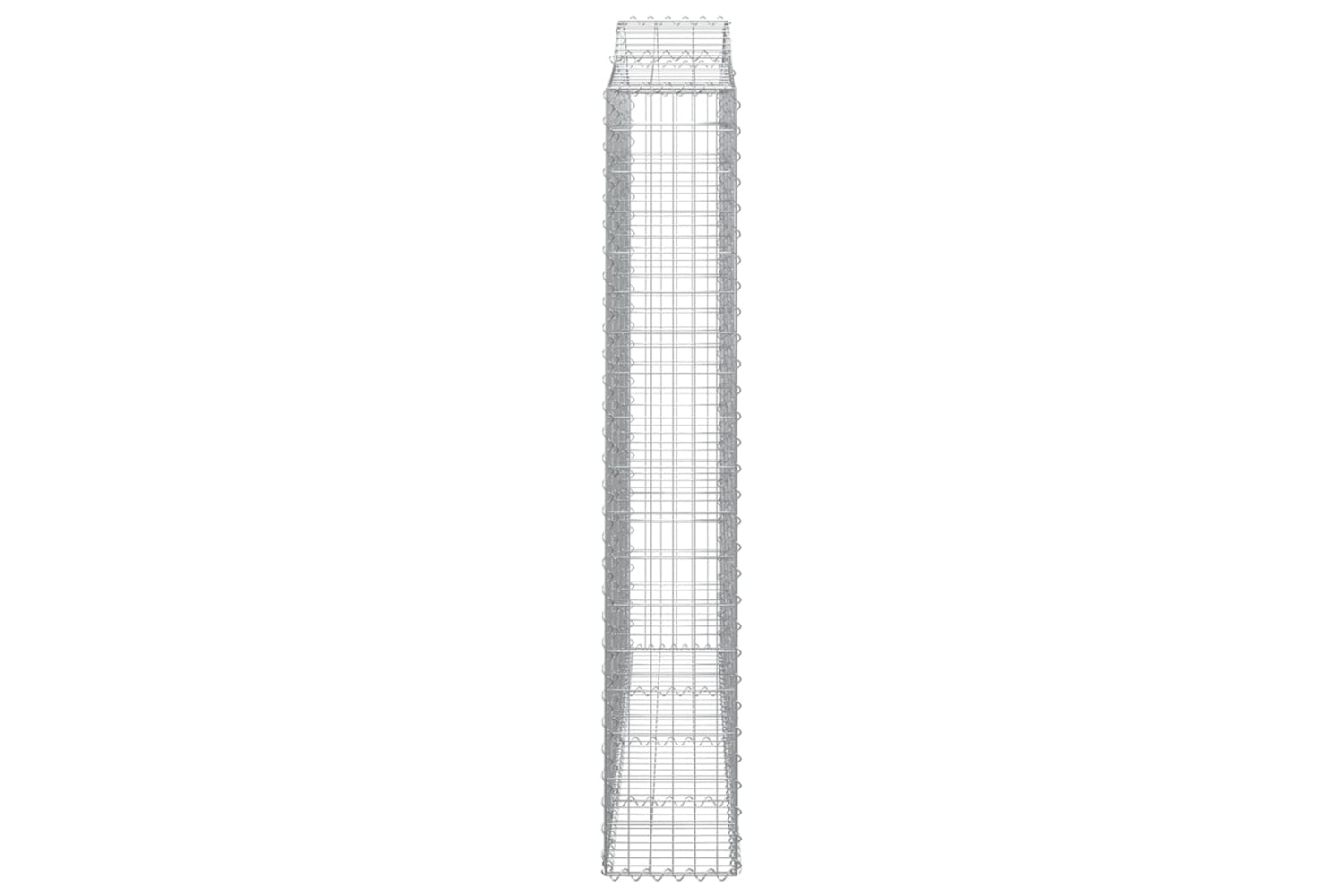 vidaXL 3145514 Arched Gabion Baskets 2 Pcs 200x30x180/200cm Galvanised Iron-4