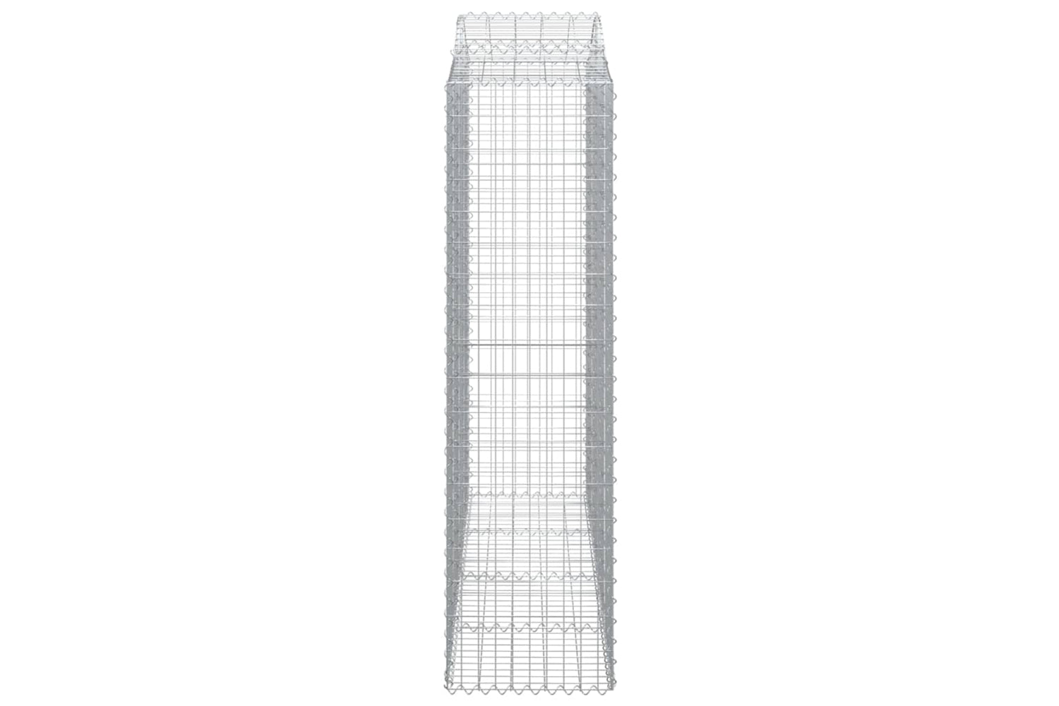 vidaXL 3145726 Arched Gabion Baskets 4 Pcs 200x50x180/200cm Galvanised Iron-4