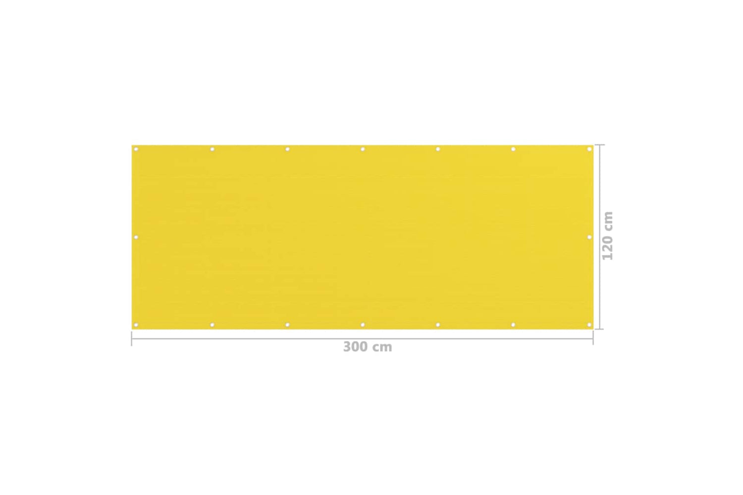 vidaXL 311000 Balcony Screen Yellow 120x300cm Hdpe-5