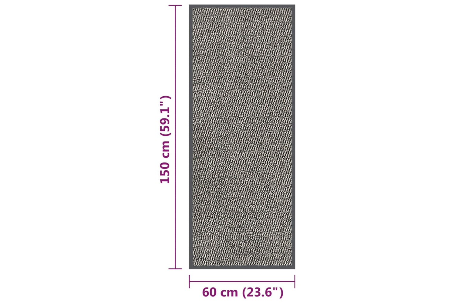 vidaXL 326945 Doormat Tufted 60x150cm Light Brown-5