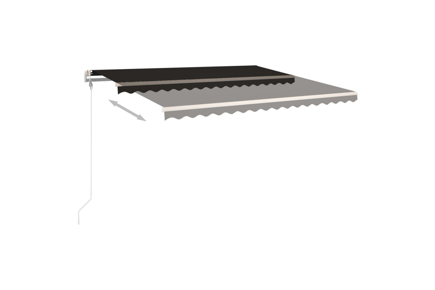 Vidaxl 3070019 Manual Retractable Awning With Posts 4x3.5 M Anthracite-5