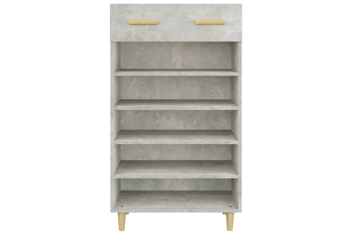 vidaXL 812784 Shoe Cabinet Concrete Grey 60x35x105cm Engineered Wood-5