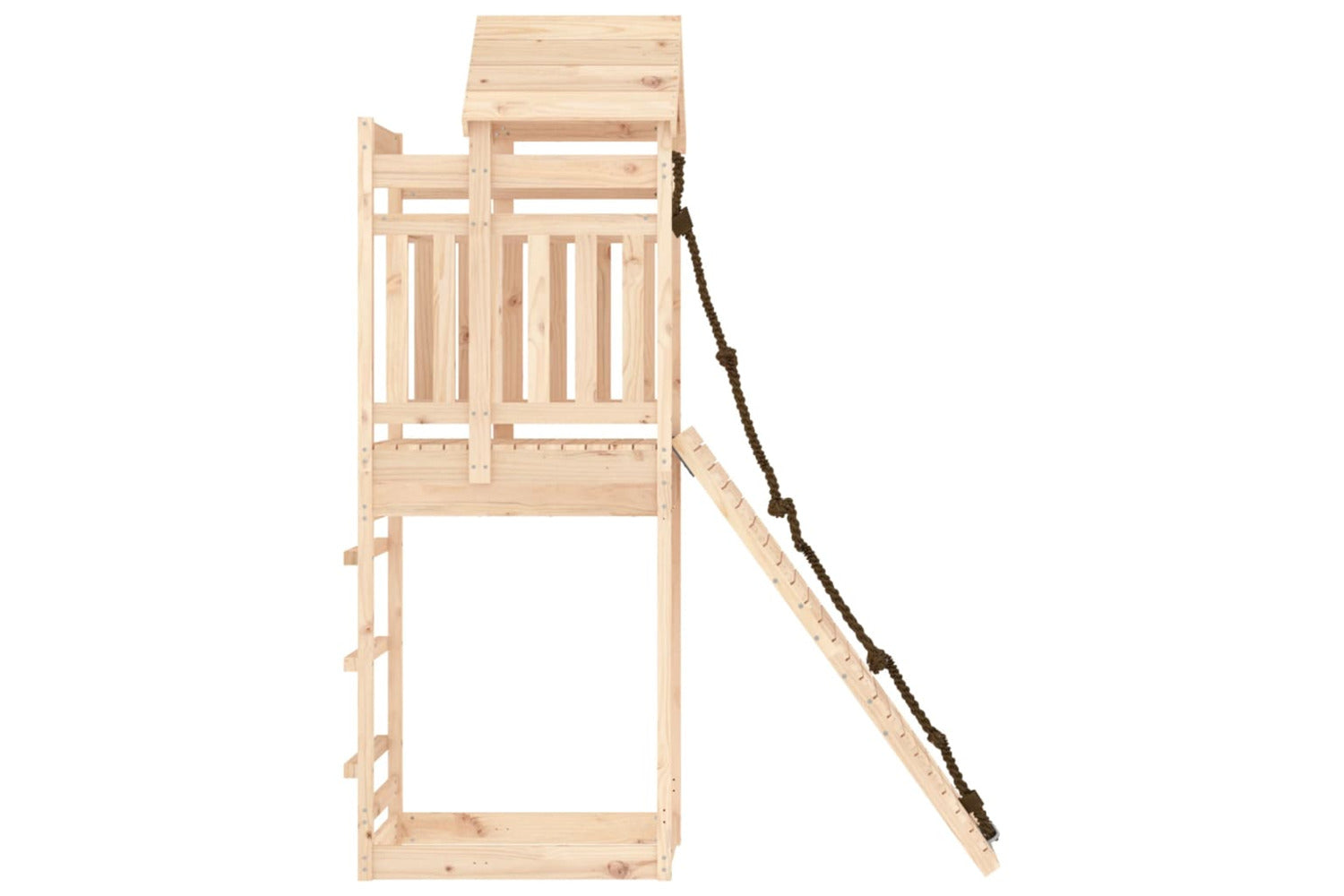 Vidaxl 3156940 Playhouse With Climbing Wall Solid Wood Pine-6