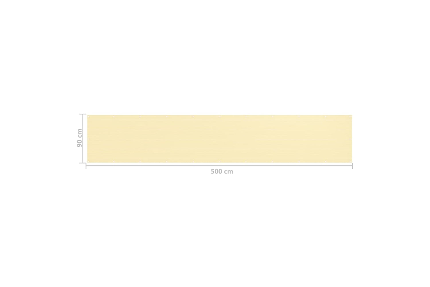 vidaXL 310914 Balcony Screen Beige 90x500cm Hdpe-5