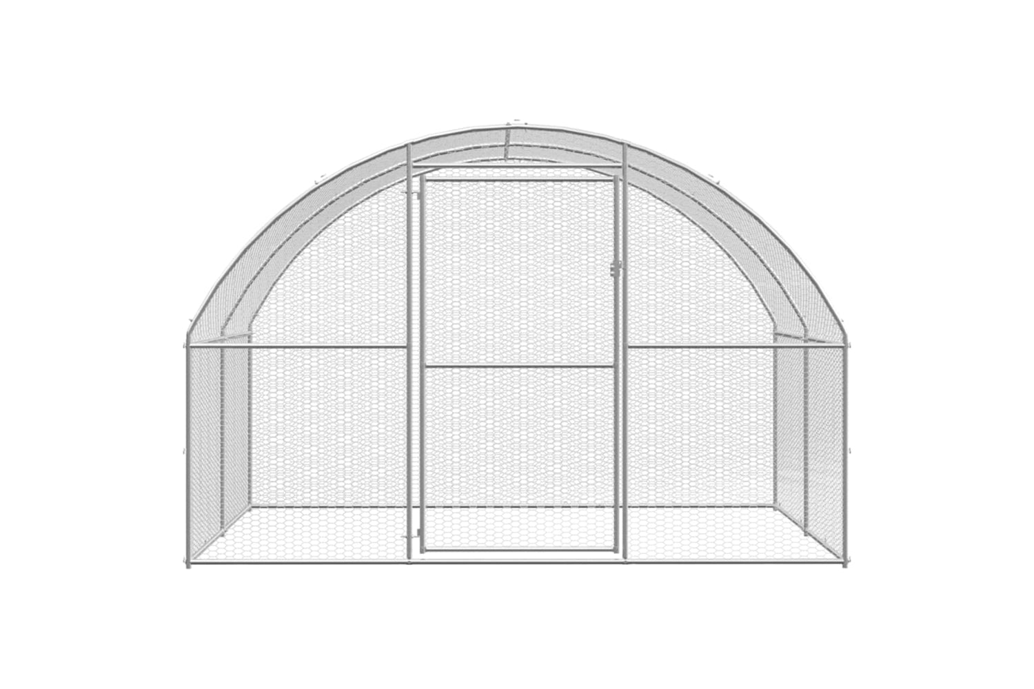 Vidaxl 3095473 Outdoor Chicken Coop 3x4x2 M Galvanised Steel-7