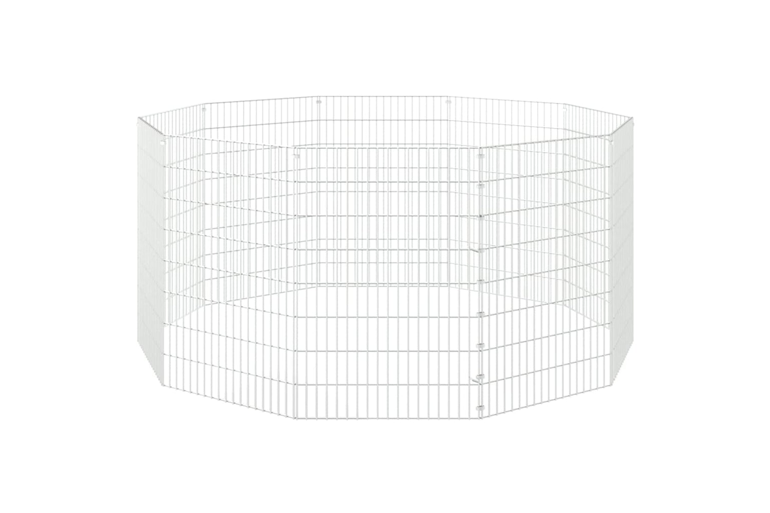 Vidaxl Free Range Animal Enclosure 10-panel 54x80 Cm Galvanised Iron-3