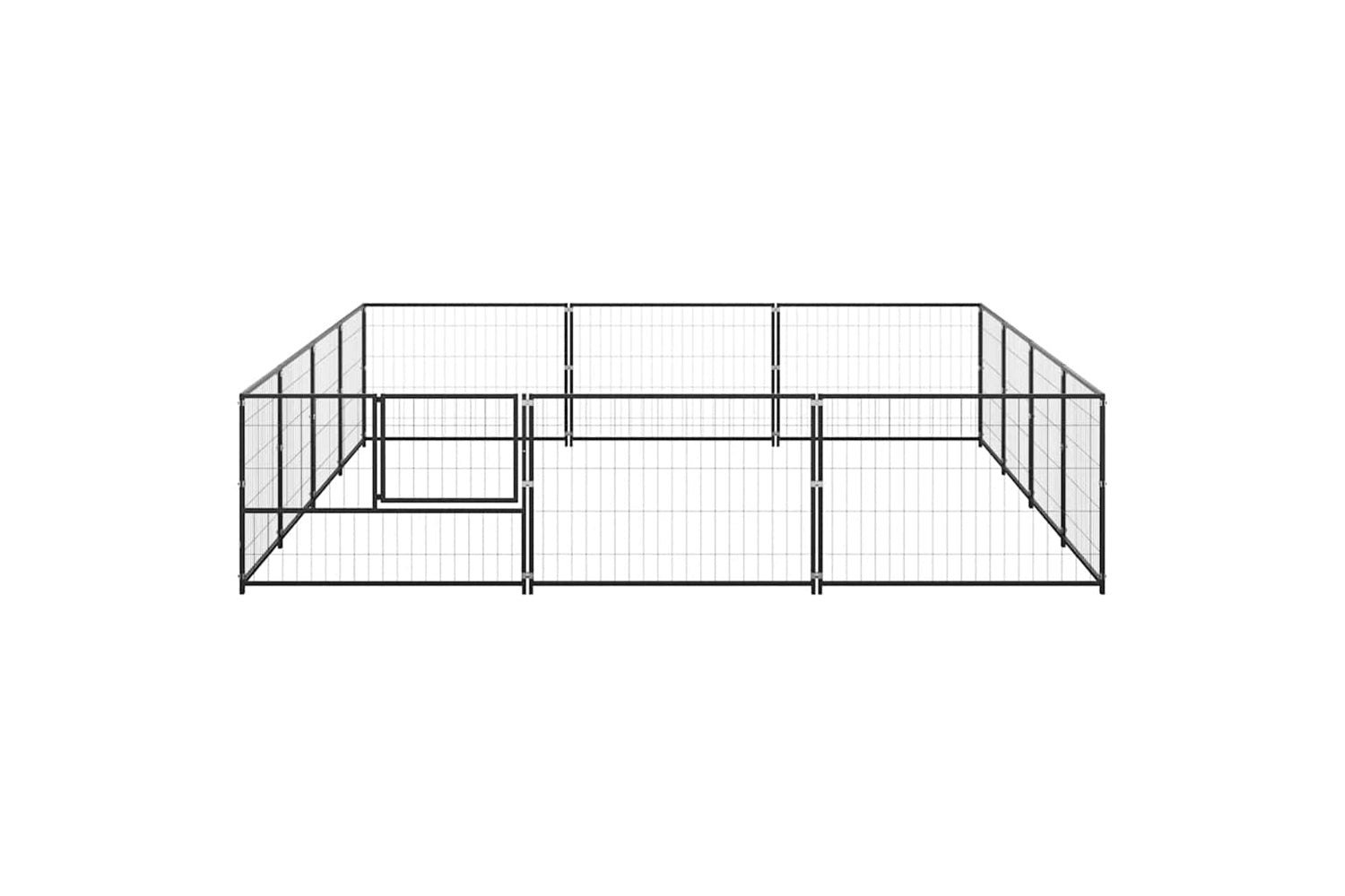 Vidaxl 3082128 Dog Kennel Black 12 M2 Steel-4