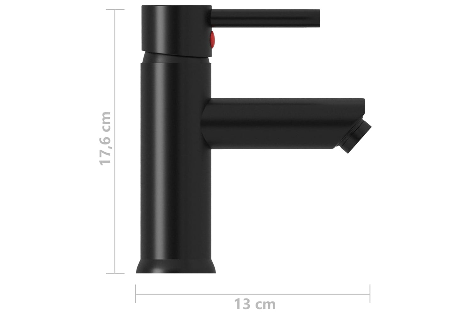 vidaXL 149066 Bathroom Basin Faucet Black 130x176mm-4