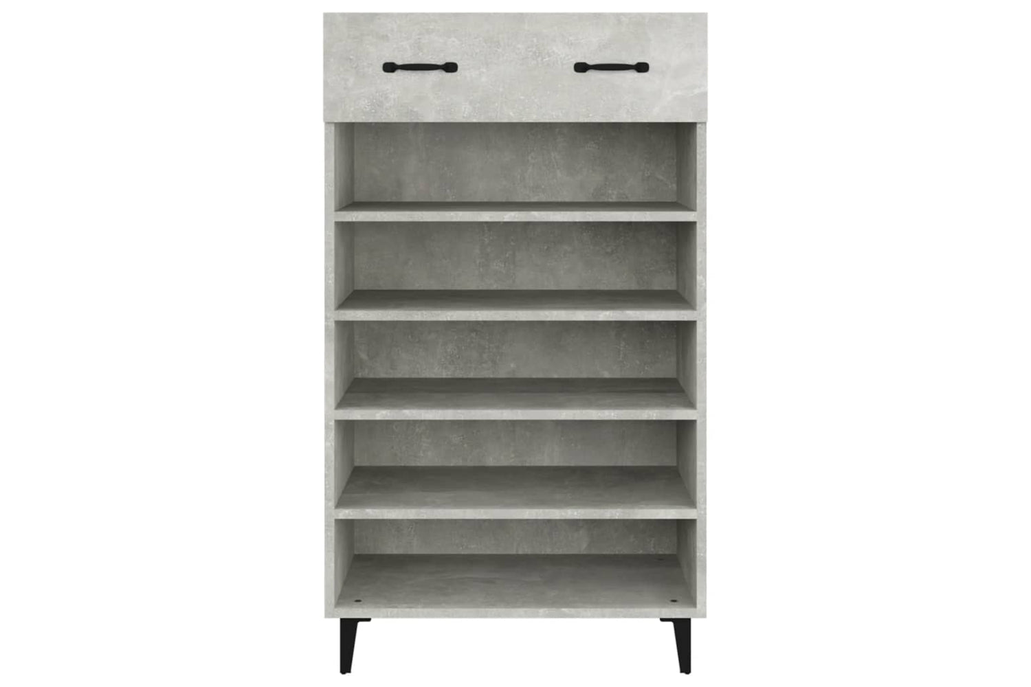 vidaXL 812793 Shoe Cabinet Concrete Grey 60x35x105cm Engineered Wood-5