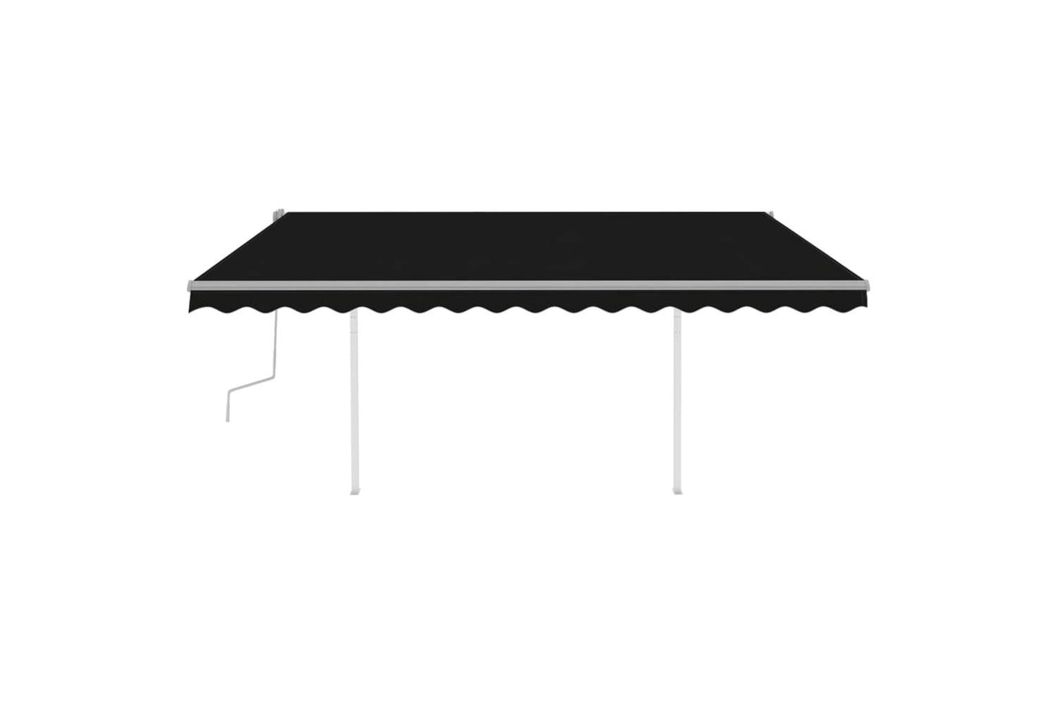 Vidaxl 3070019 Manual Retractable Awning With Posts 4x3.5 M Anthracite-3