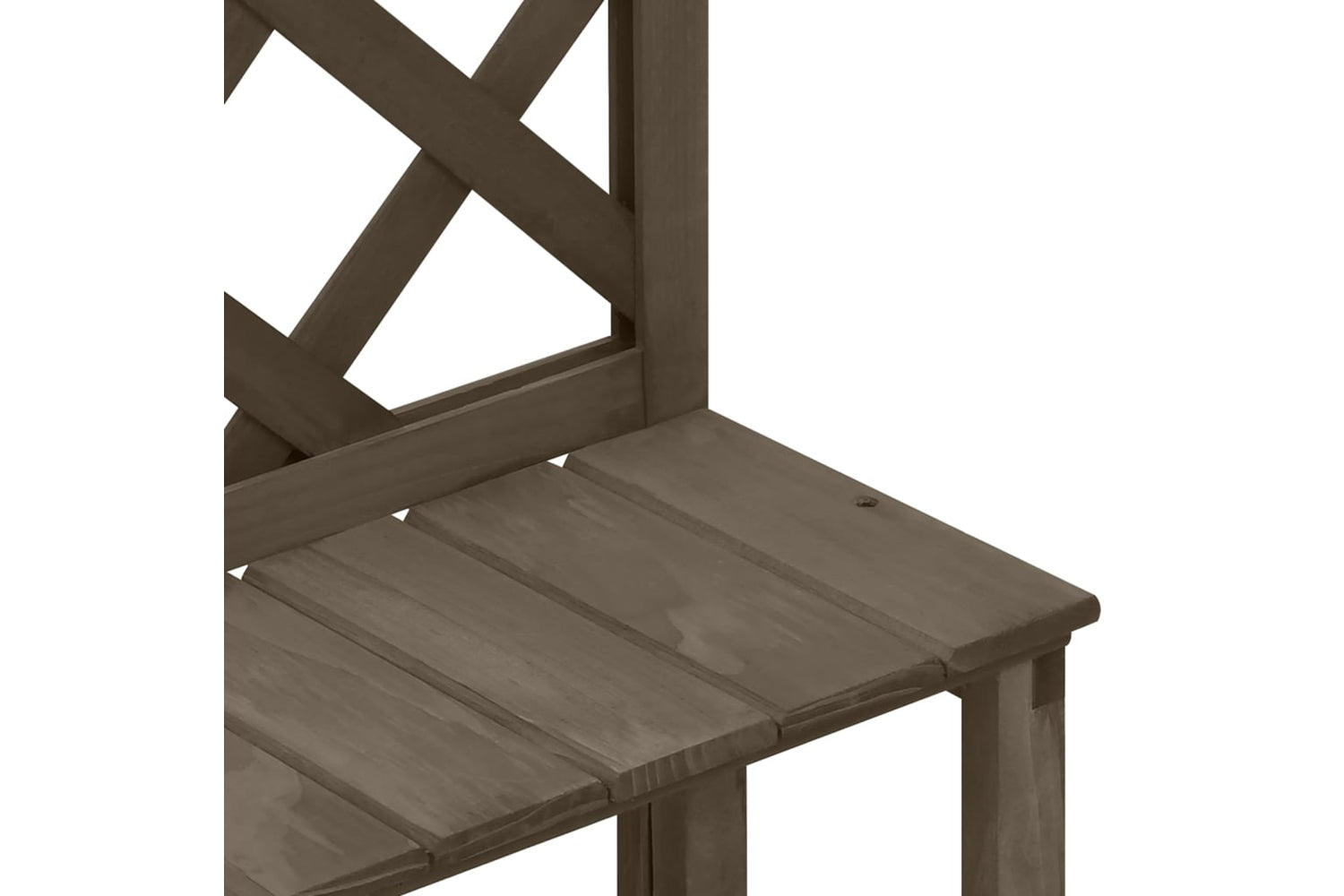 vidaXL 316414 Plant Stand With Trellis Grey 70x42x115cm Solid Fir Wood-5