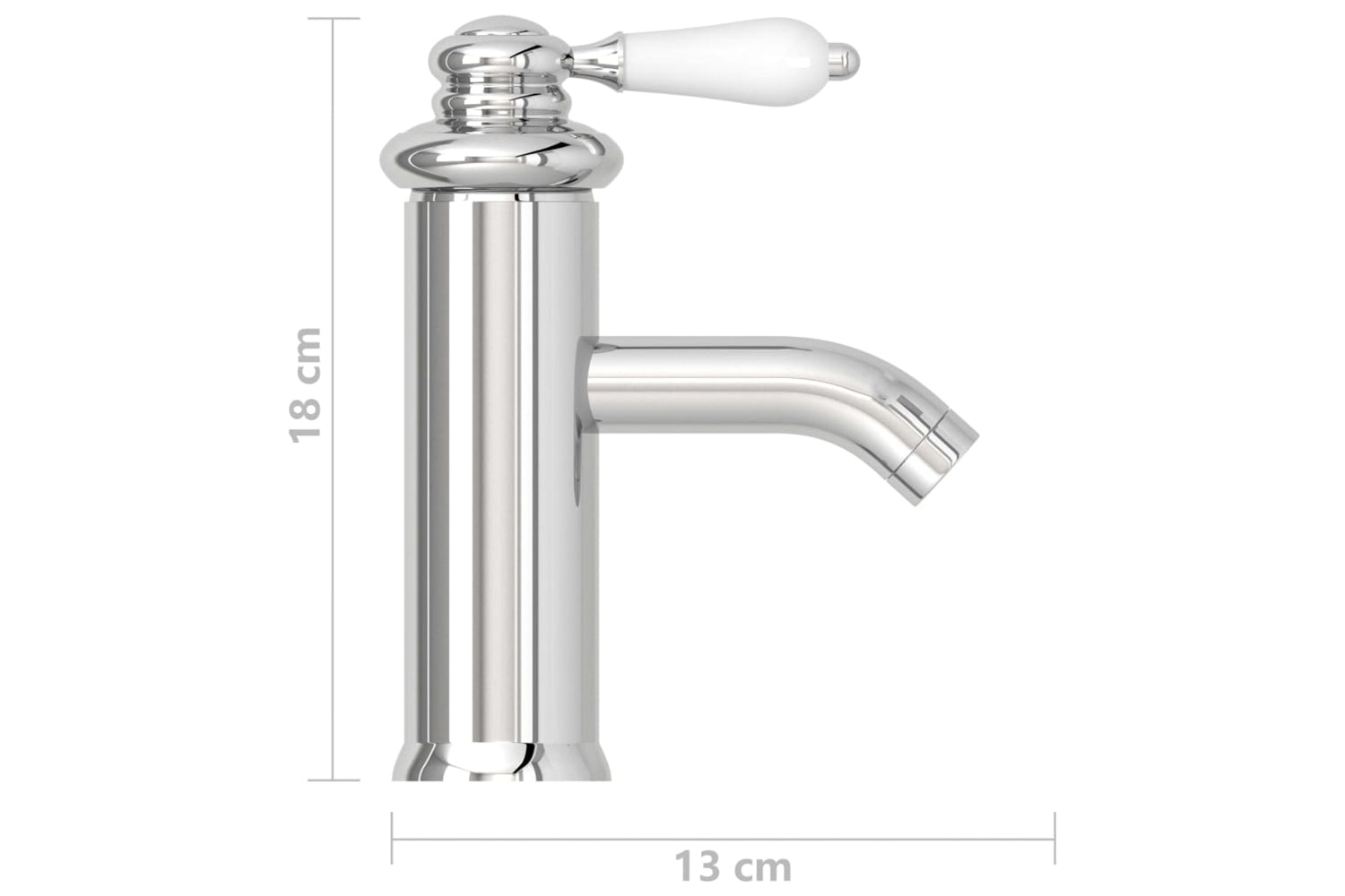 vidaXL 149070 Bathroom Basin Faucet Chromed Finish 130x180mm-4