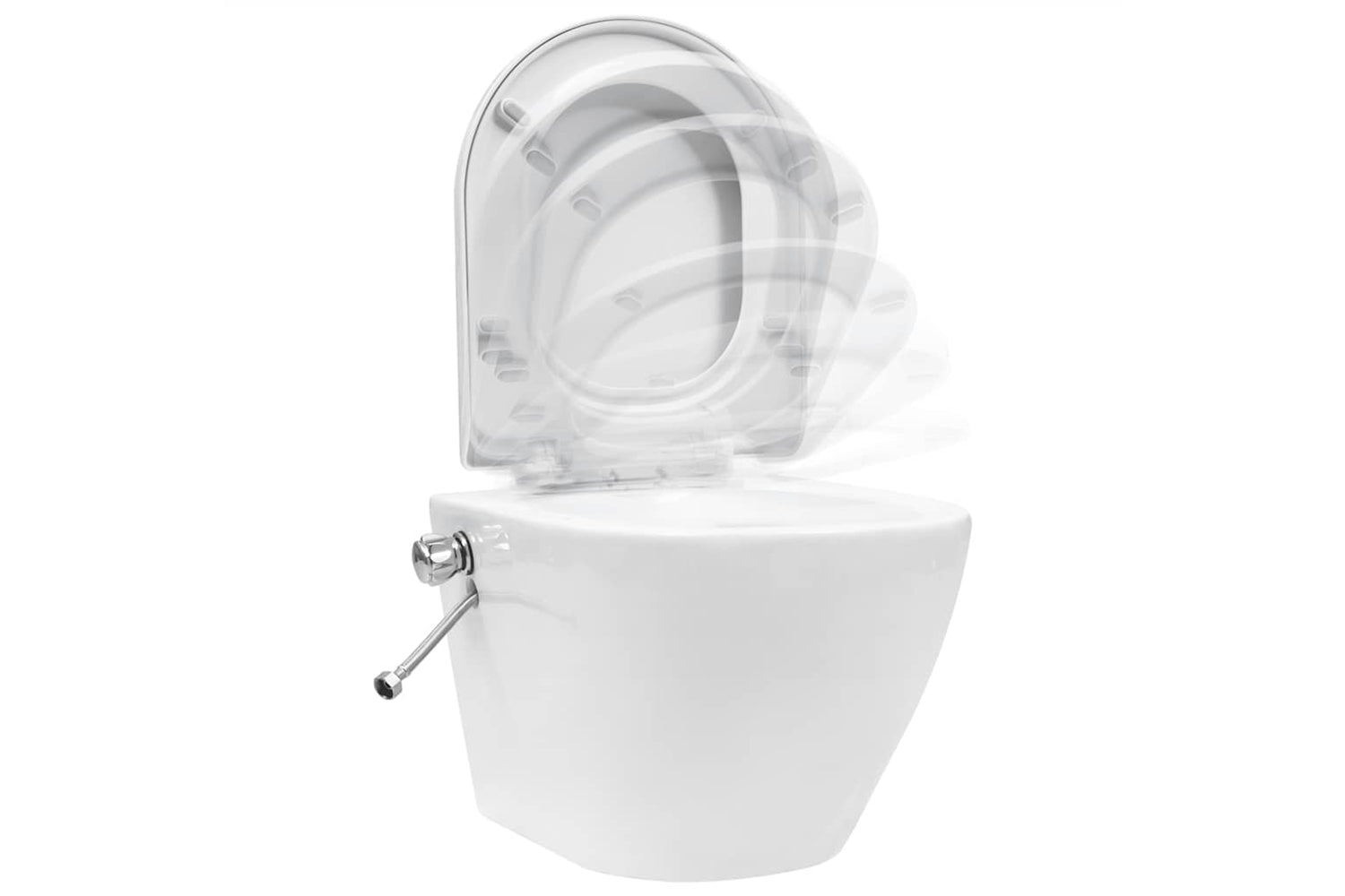 Vidaxl Wall Hung Rimless Toilet With Concealed Cistern Ceramic White-6