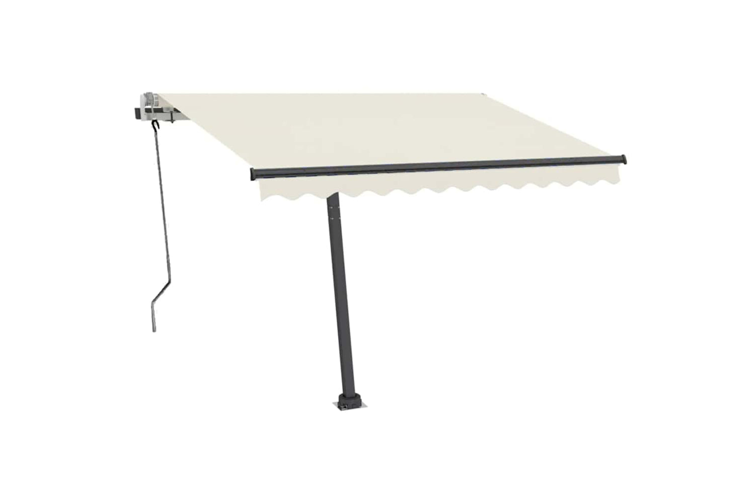 Vidaxl Manual Retractable Awning With Led 350x250 Cm Cream-3