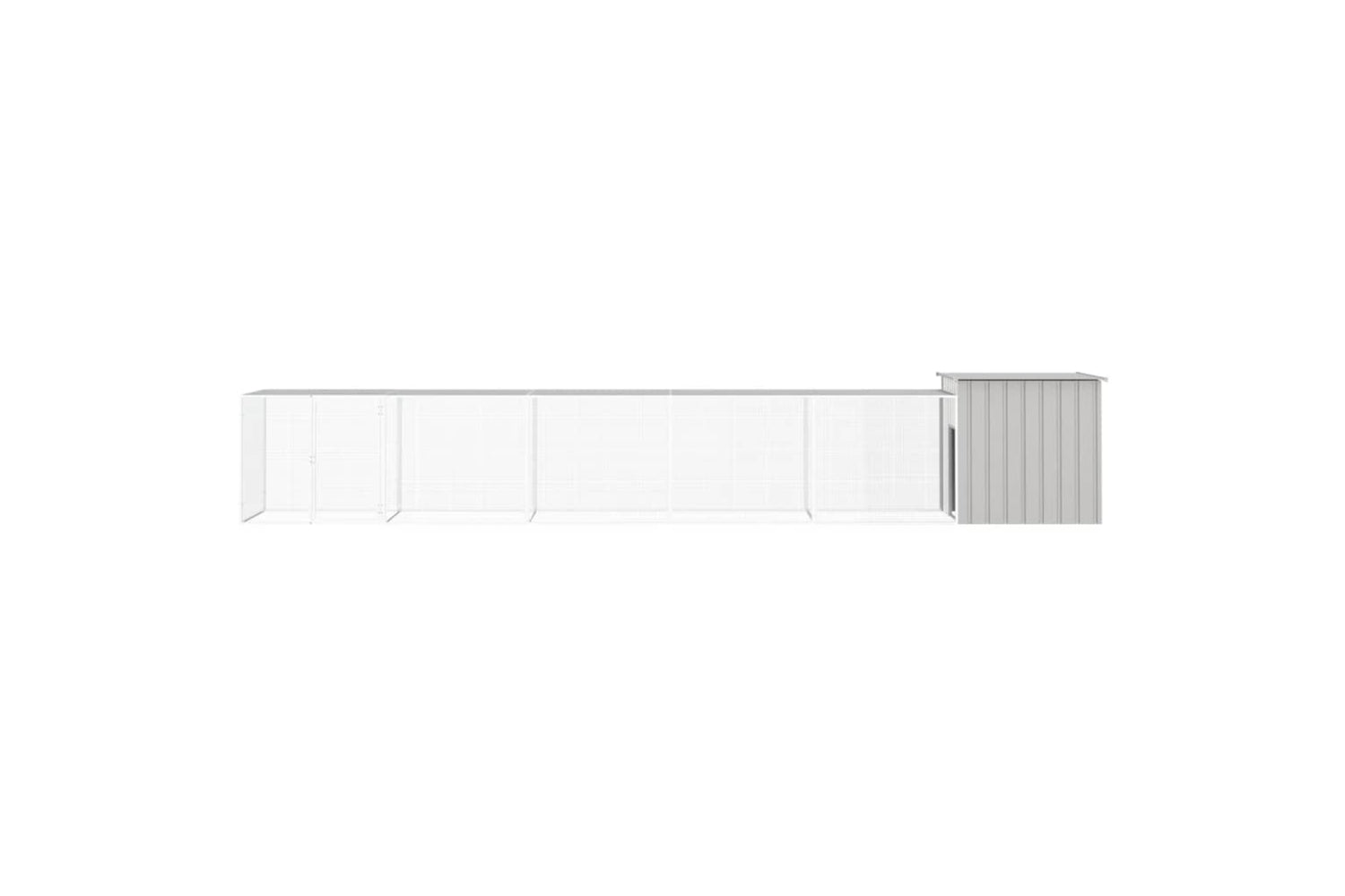 vidaXL 3106463 Chicken Cage Grey 600x91x100cm Galvanised Steel-3