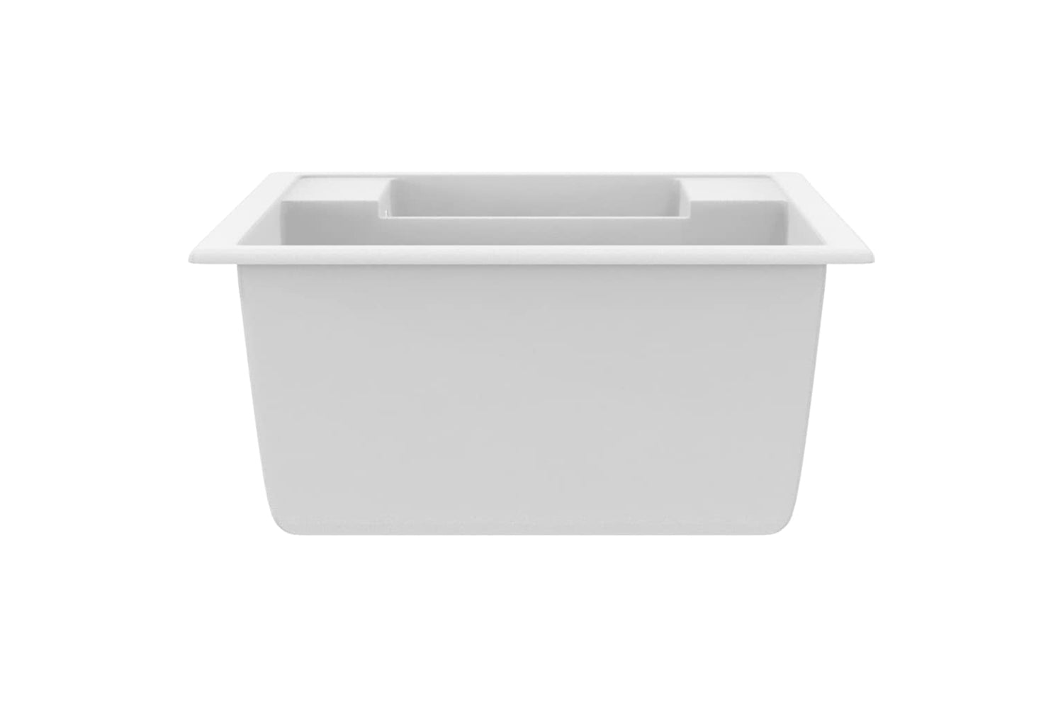 Vidaxl Kitchen Sink With Overflow Hole Double Basins White Granite-4