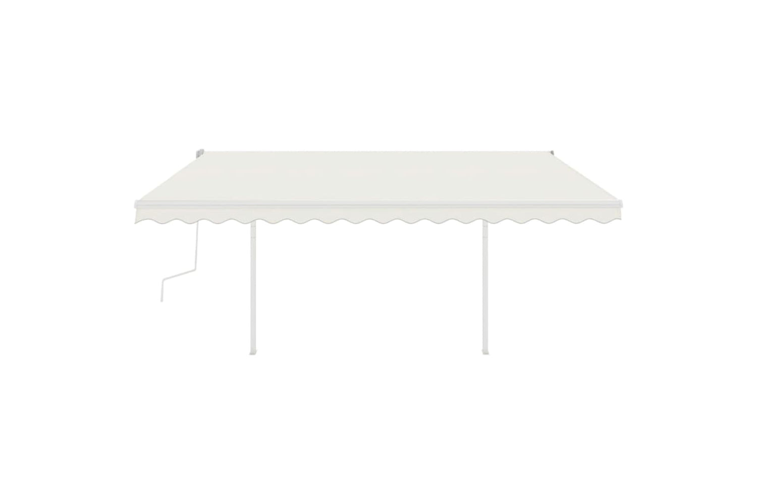 Vidaxl 3070022 Manual Retractable Awning With Led 4x3.5 M Cream-3