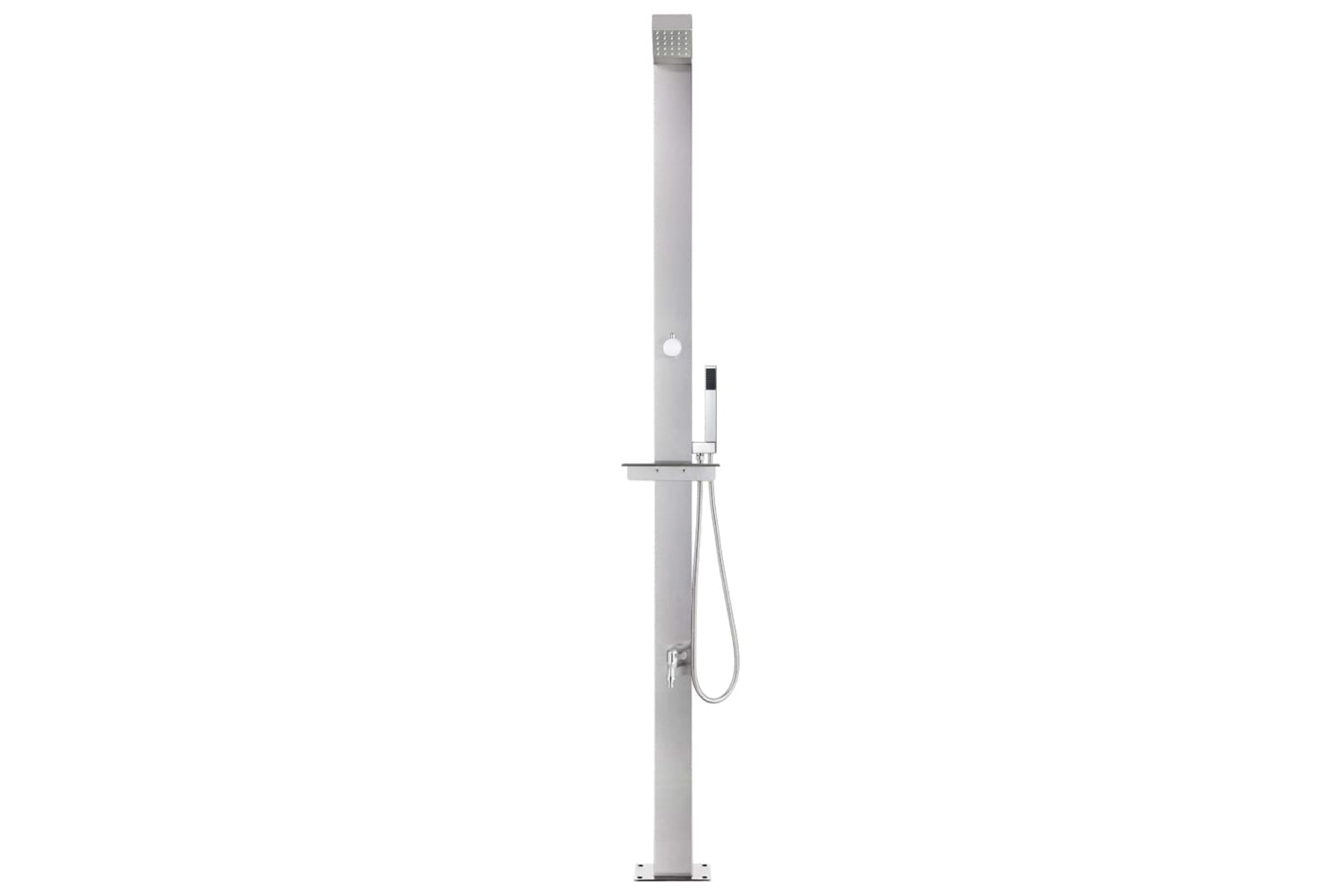 vidaXL 3070782 Garden Shower With Grey Base 225cm Stainless Steel-4