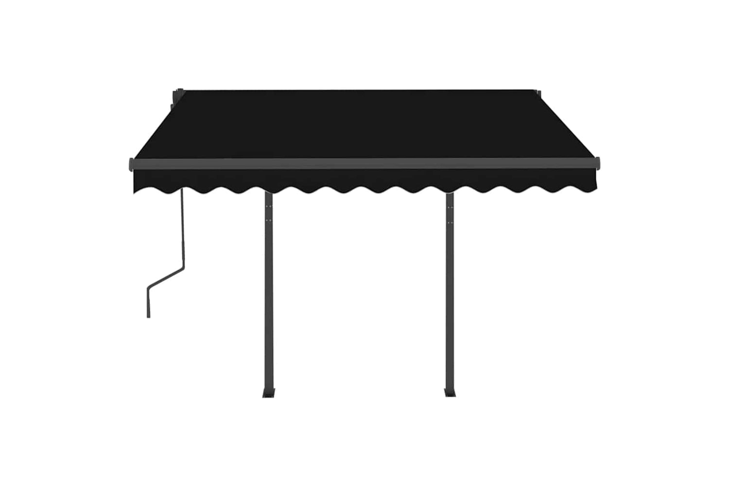 Vidaxl Manual Retractable Awning With Led 3x2.5 M Anthracite-4