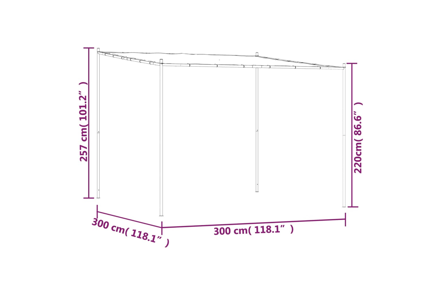 Vidaxl 362463 Gazebo Beige 3x3 M 180 G/mâ² Fabric And Steel-7