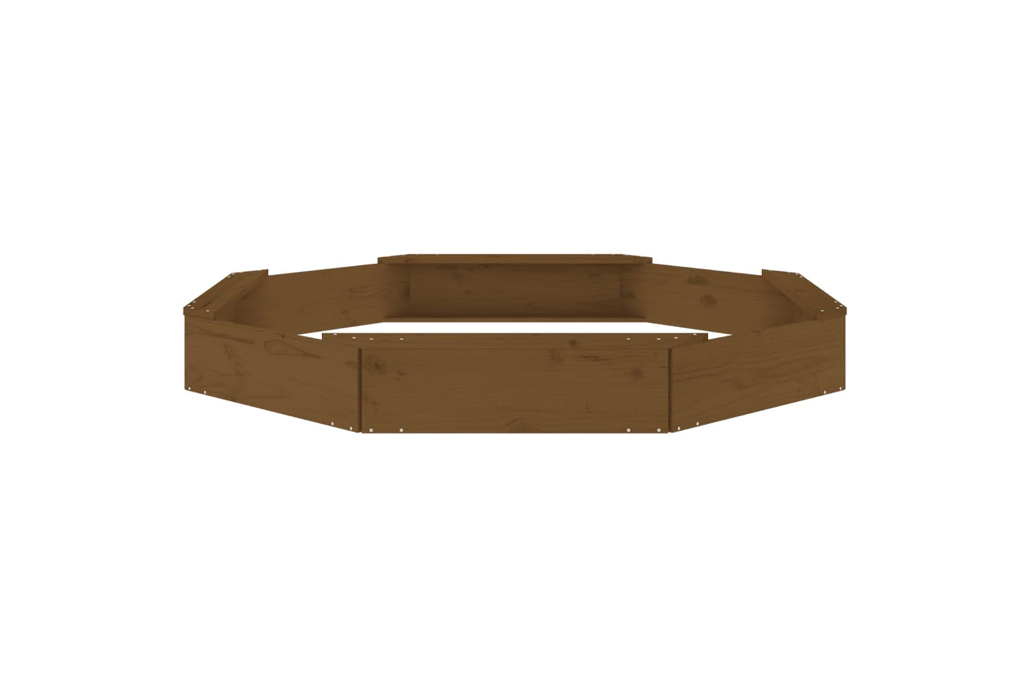 vidaXL 825019 Sandbox With Seats Honey Brown Octagon Solid Wood Pine-3