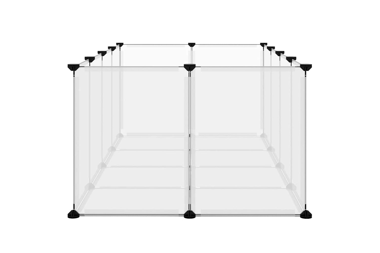 vidaXL 340572 Small Animal Cage Transparent 144x74x46.5cm Pp And Steel-3