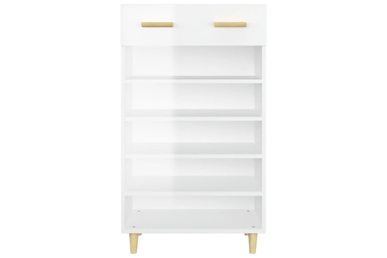vidaXL 812786 Shoe Cabinet High Gloss White 60x35x105cm Engineered Wood-5
