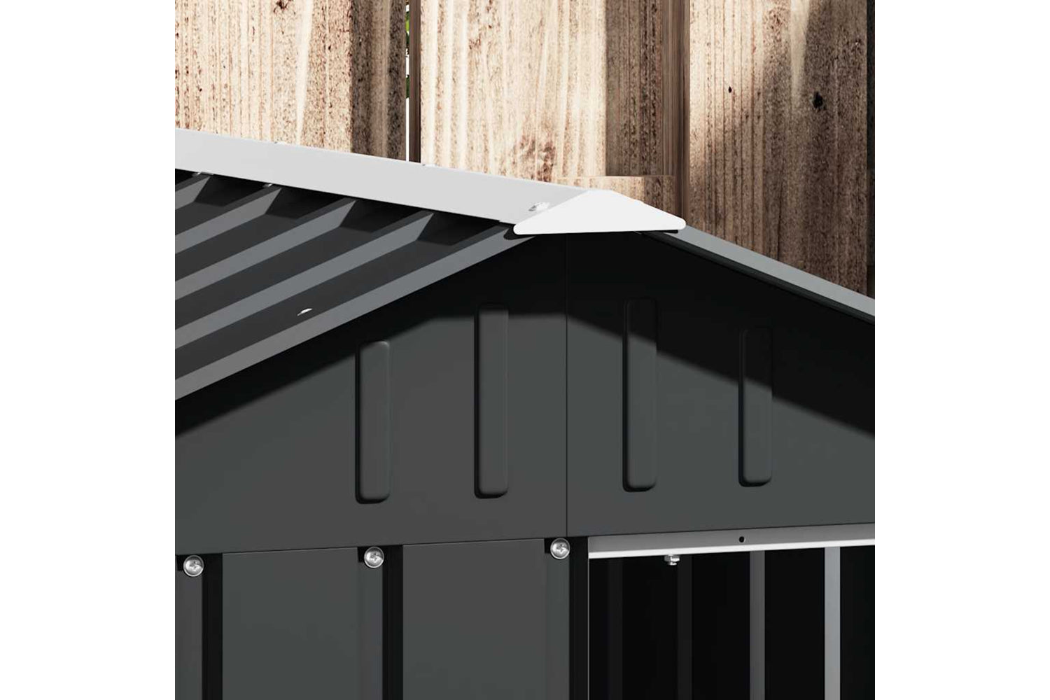 vidaXL 171541 Dog House Anthracite 116.5x153x81.5cm Galvanised Steel-3