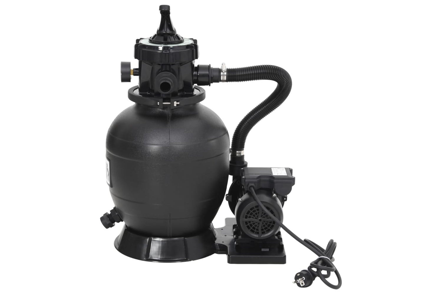 Vidaxl Pool Sand Filter With 6-way Valve Black-3