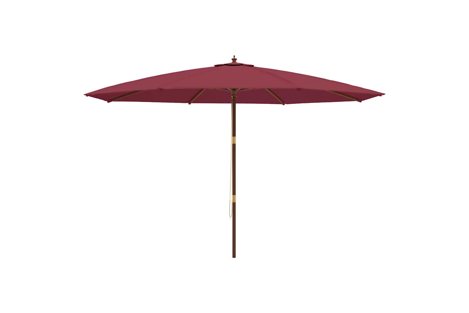 vidaXL 363179 Garden Parasol With Wooden Pole Bordeaux Red 400x273cm-3
