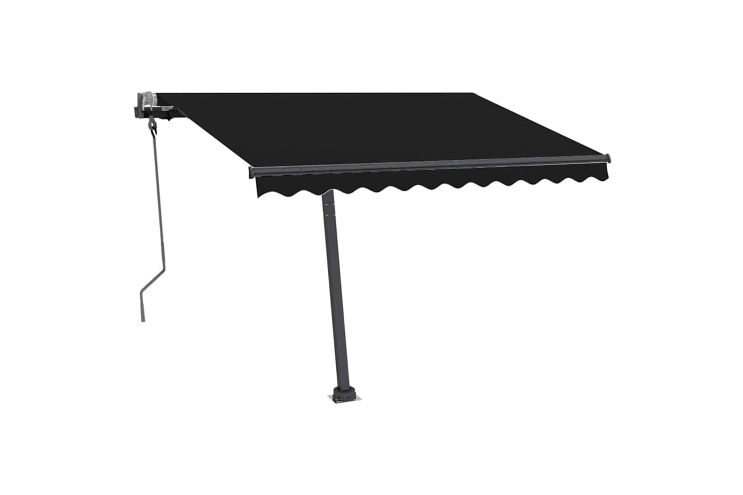 Vidaxl Manual Retractable Awning With Led 300x250 Cm Anthracite-4