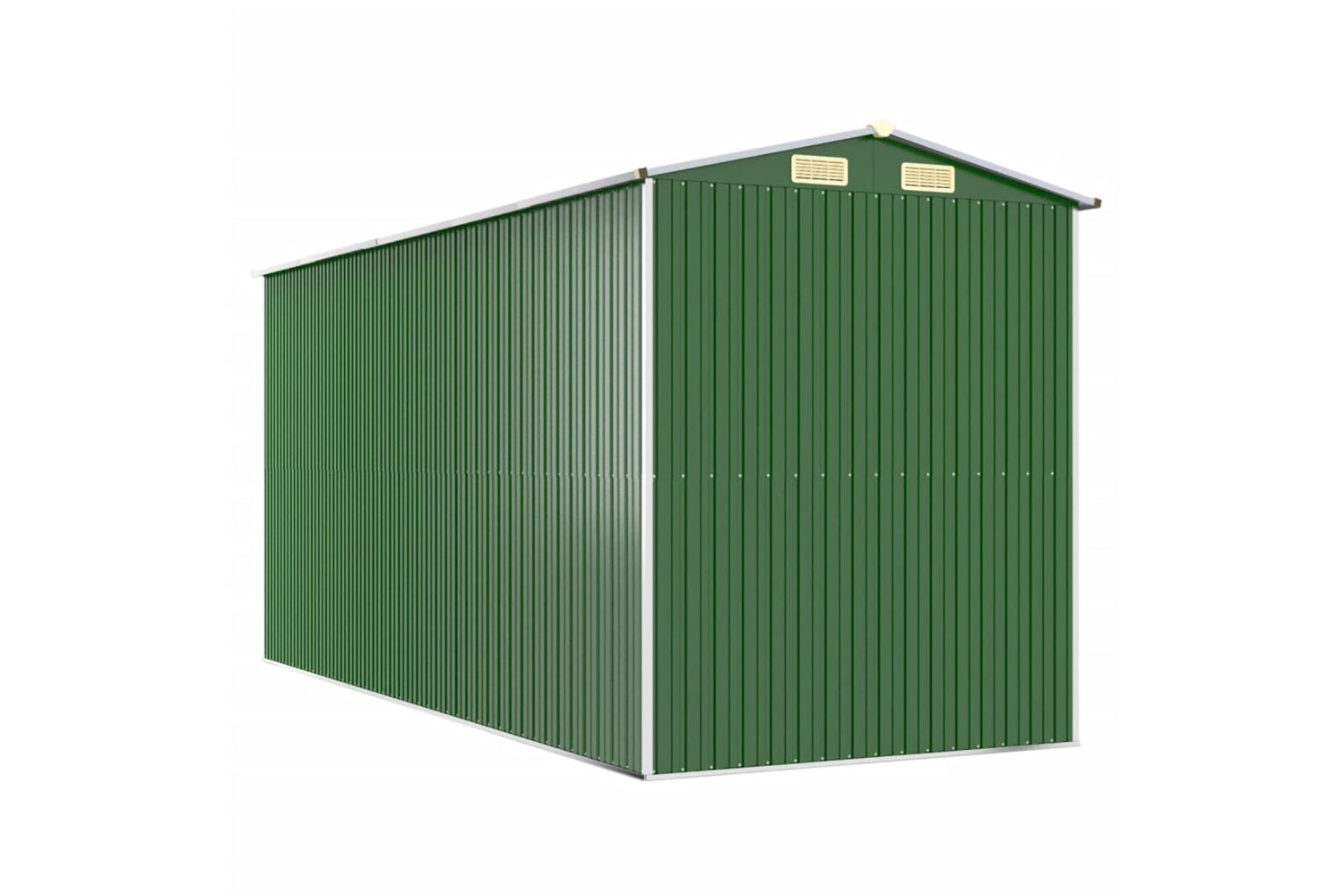 vidaXL 3147430 Garden Shed Green 192x440x223cm Galvanised Steel-5
