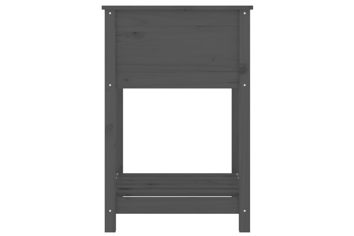 vidaXL 823775 Planter With Shelf Grey 54x54x81cm Solid Wood Pine-5
