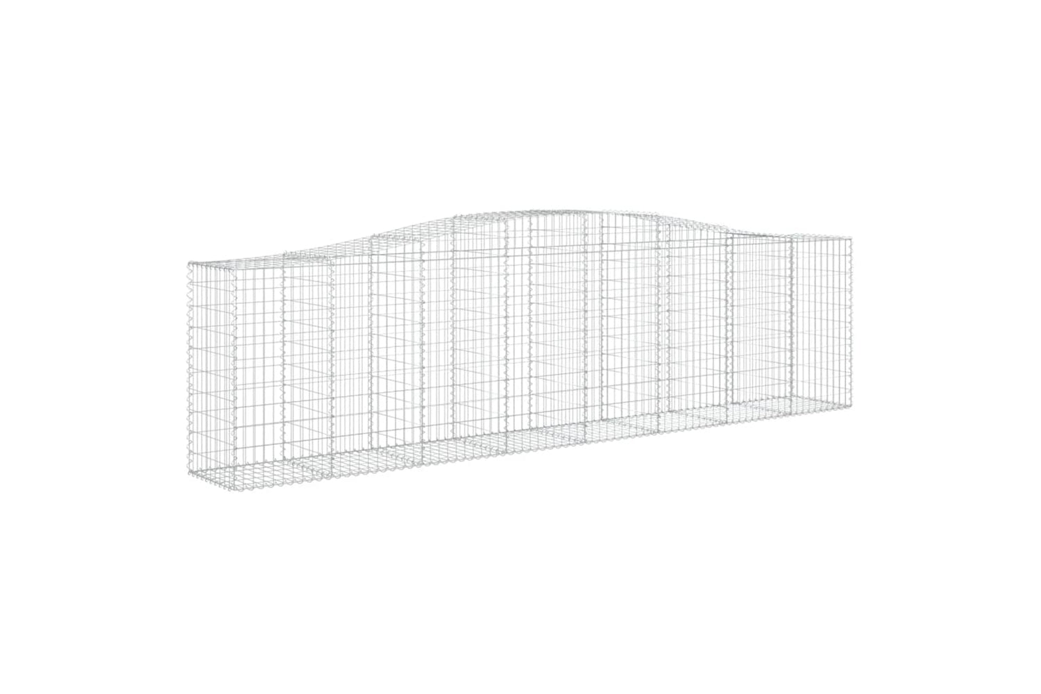 vidaXL 3145957 Arched Gabion Baskets 3 Pcs 400x50x100/120cm Galvanised Iron-2