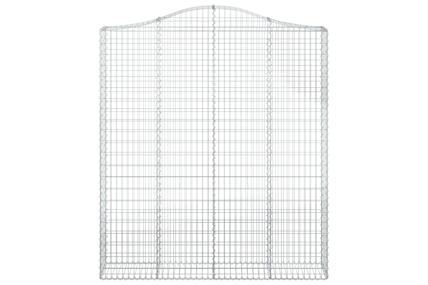 vidaXL 153391 Arched Gabion Basket 200x30x220/240cm Galvanised Iron-2