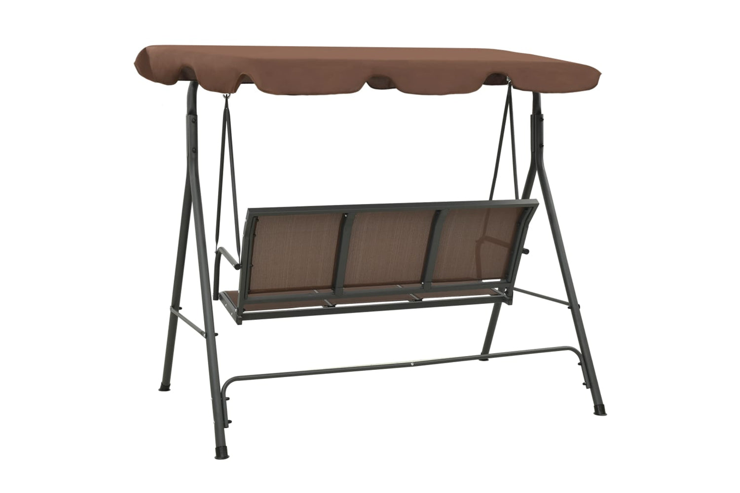 Vidaxl 41422 Garden Swing Bench With Canopy Coffee-4