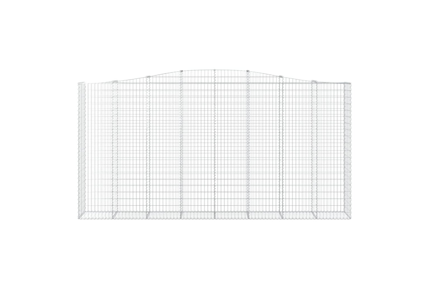 vidaXL 153420 Arched Gabion Basket 400x50x200/220cm Galvanised Iron-2