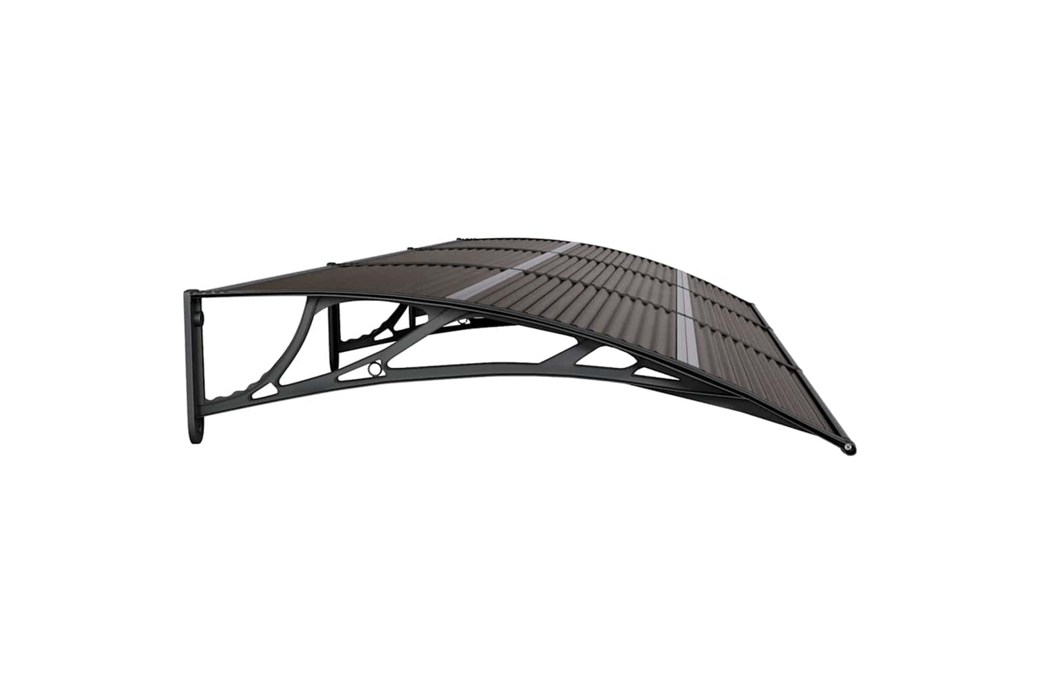vidaXL Door Canopy Black 300x100cm Polycarbonate-4