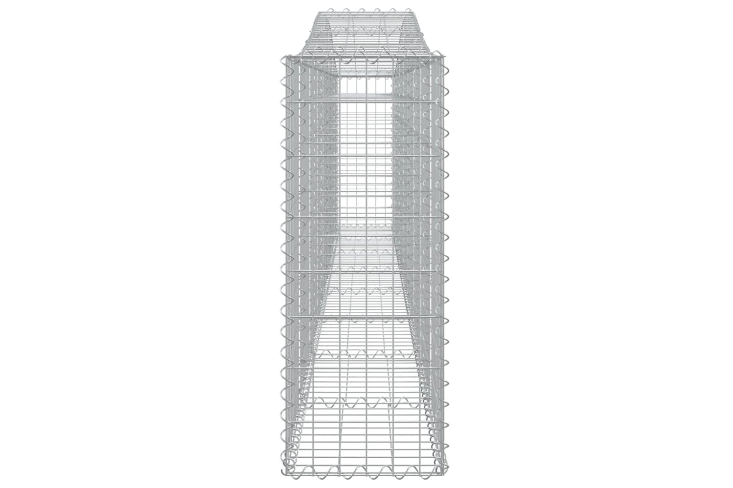 vidaXL 3145818 Arched Gabion Baskets 7 Pcs 400x30x80/100cm Galvanised Iron-4