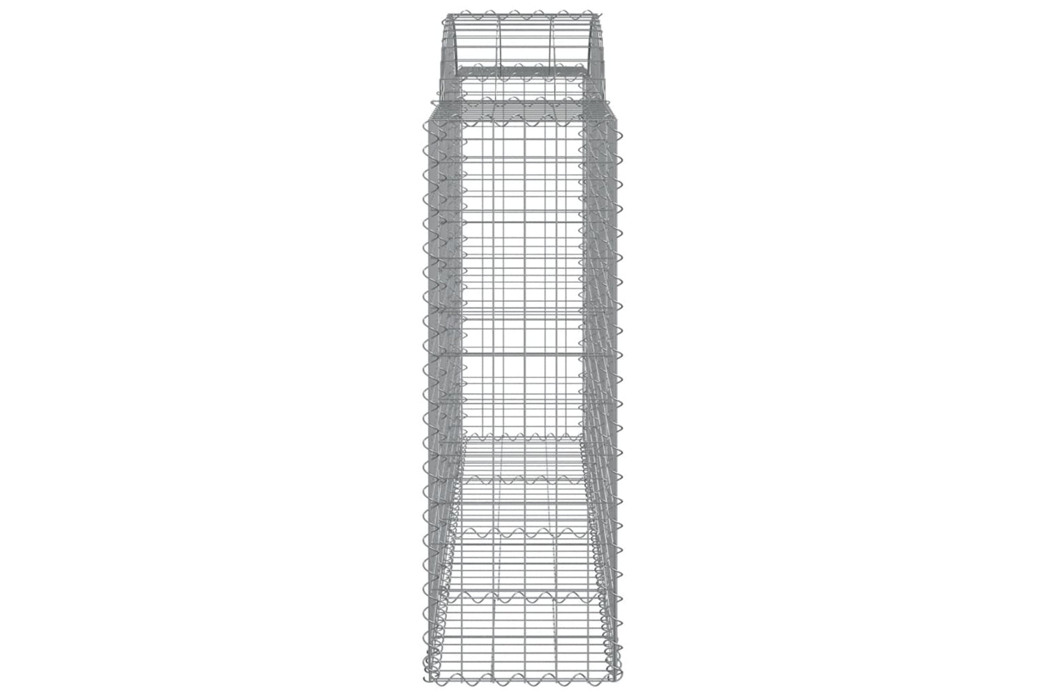 vidaXL 3146348 Arched Gabion Baskets 9 Pcs 200x50x120/140cm Galvanised Iron-4
