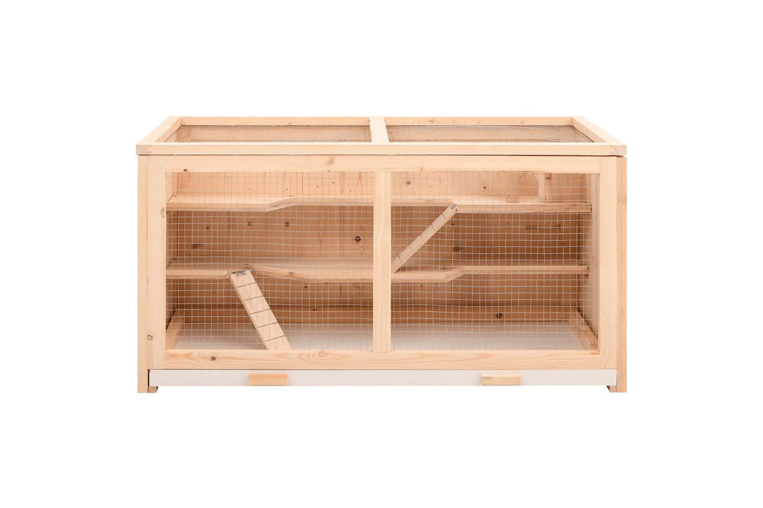 vidaXL 172380 Hamster Cage 104x52x54cm Solid Wood Fir-4