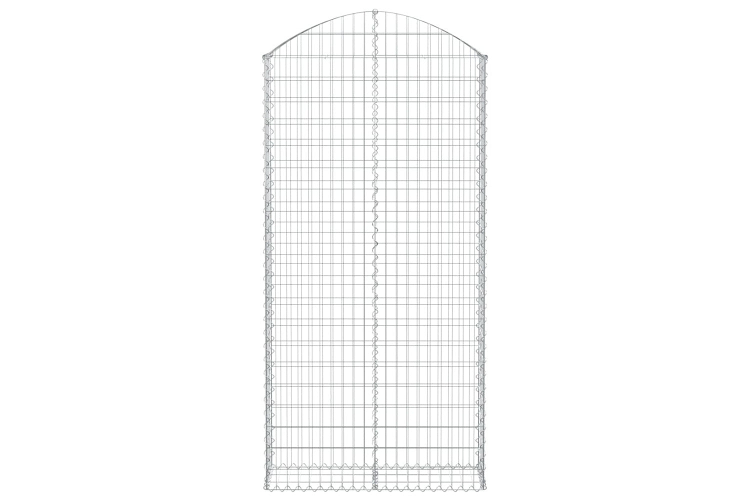 vidaXL 153430 Arched Gabion Basket 100x30x200/220cm Galvanised Iron