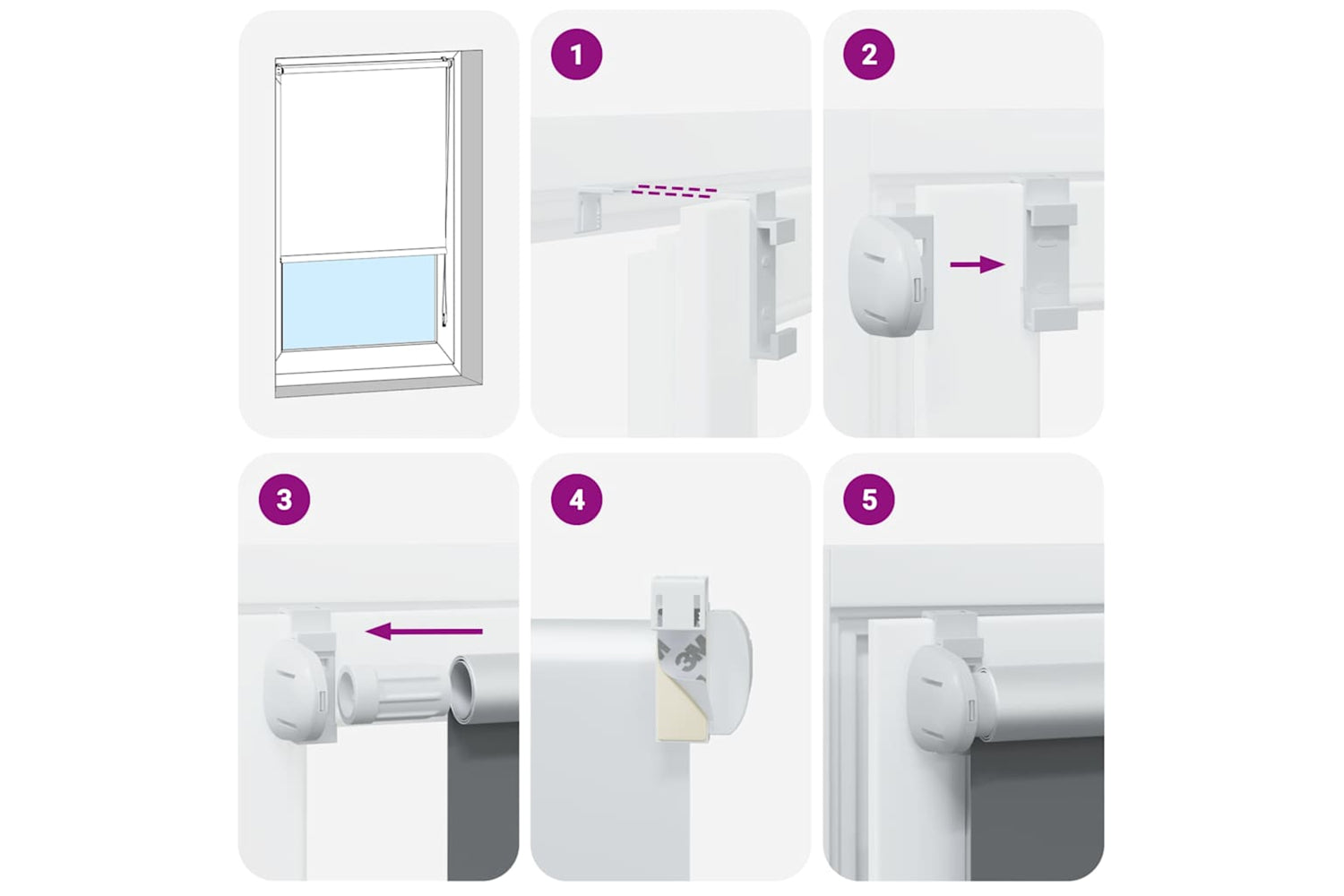 Vidaxl Roller Blind Blackout 60 X 120 Cm Marine / Blue-4