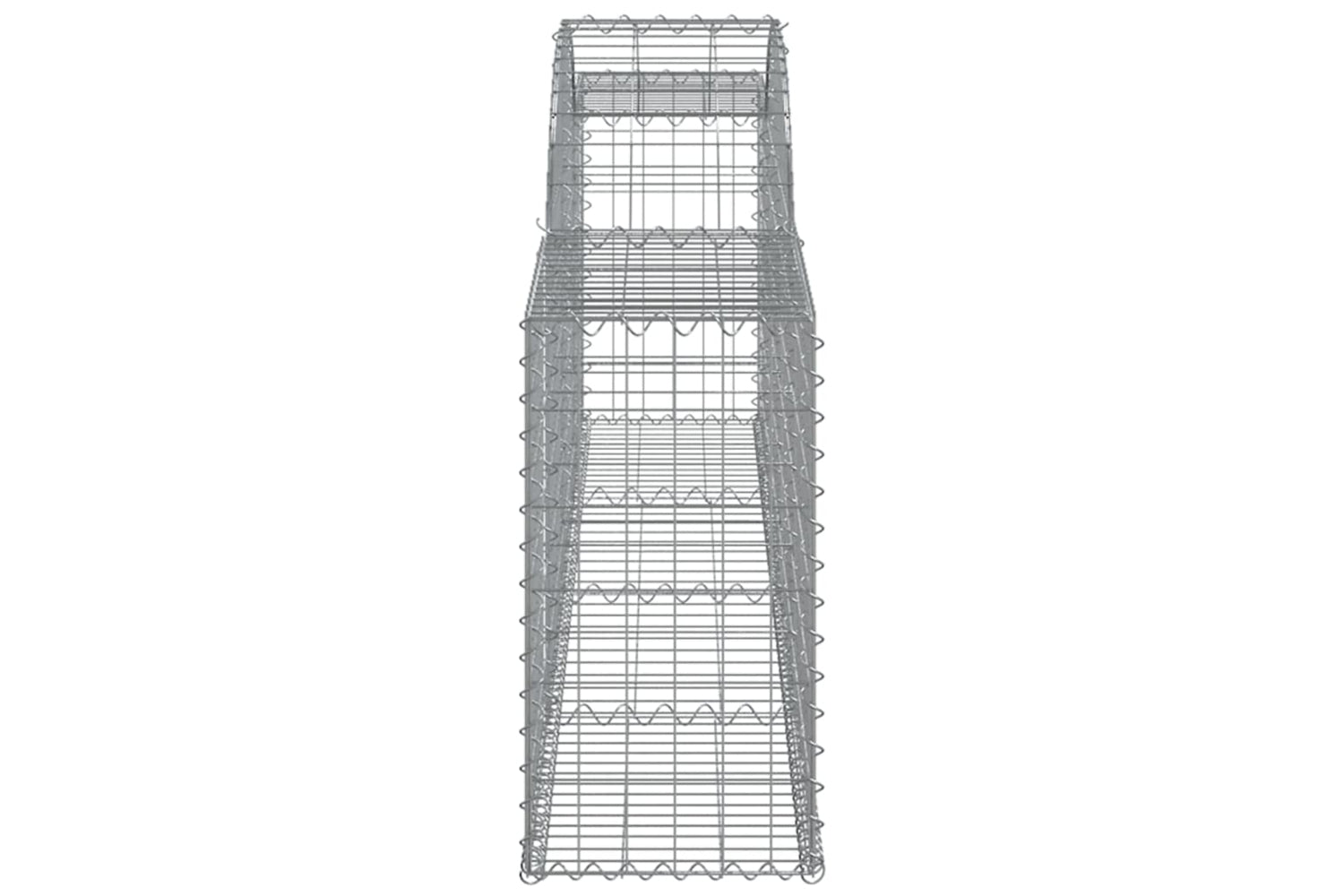 vidaXL 3146486 Arched Gabion Baskets 3 Pcs 300x30x60/80cm Galvanised Iron-4