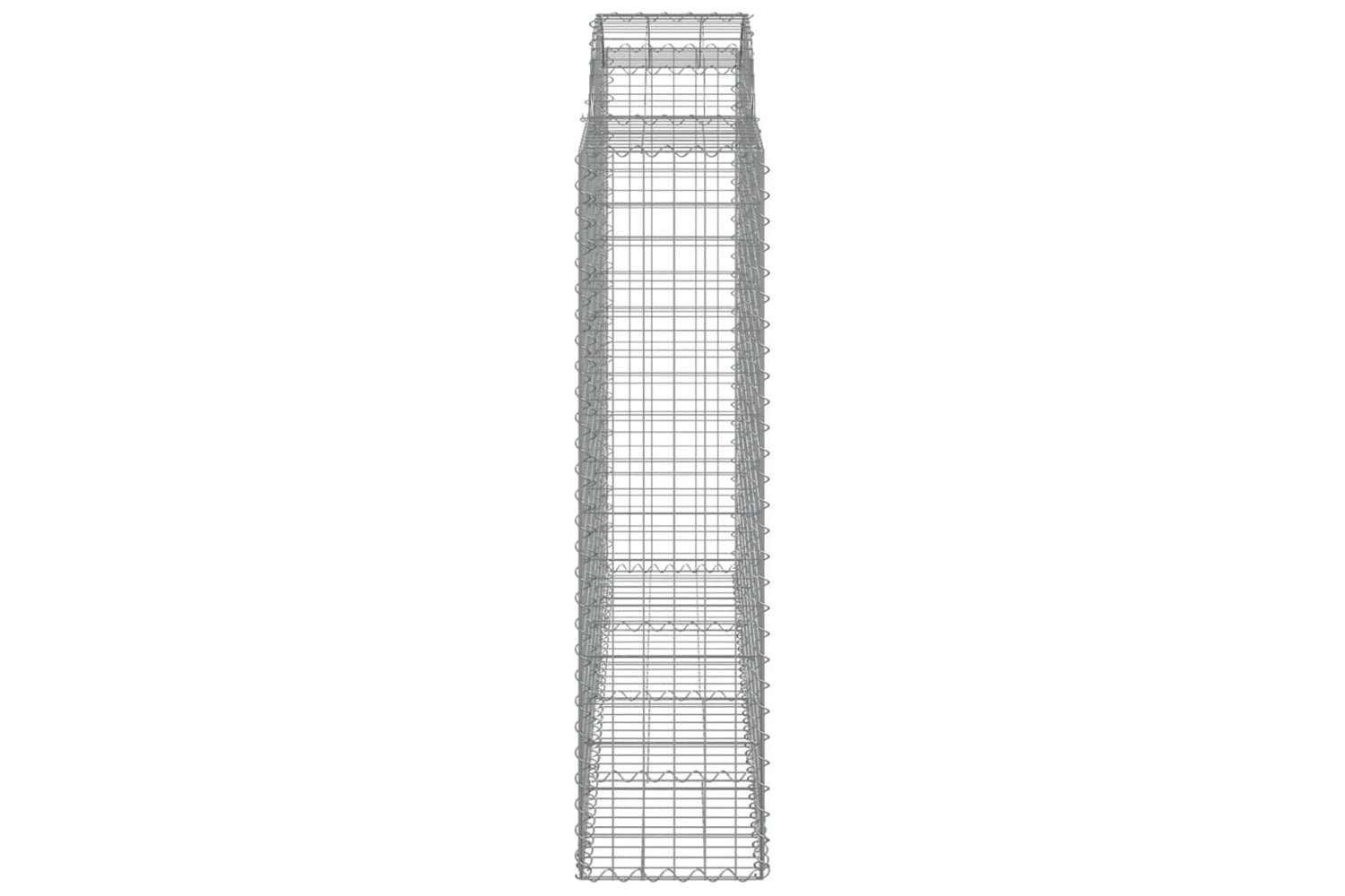 vidaXL 3146387 Arched Gabion Baskets 6 Pcs 200x50x160/180cm Galvanised Iron-4