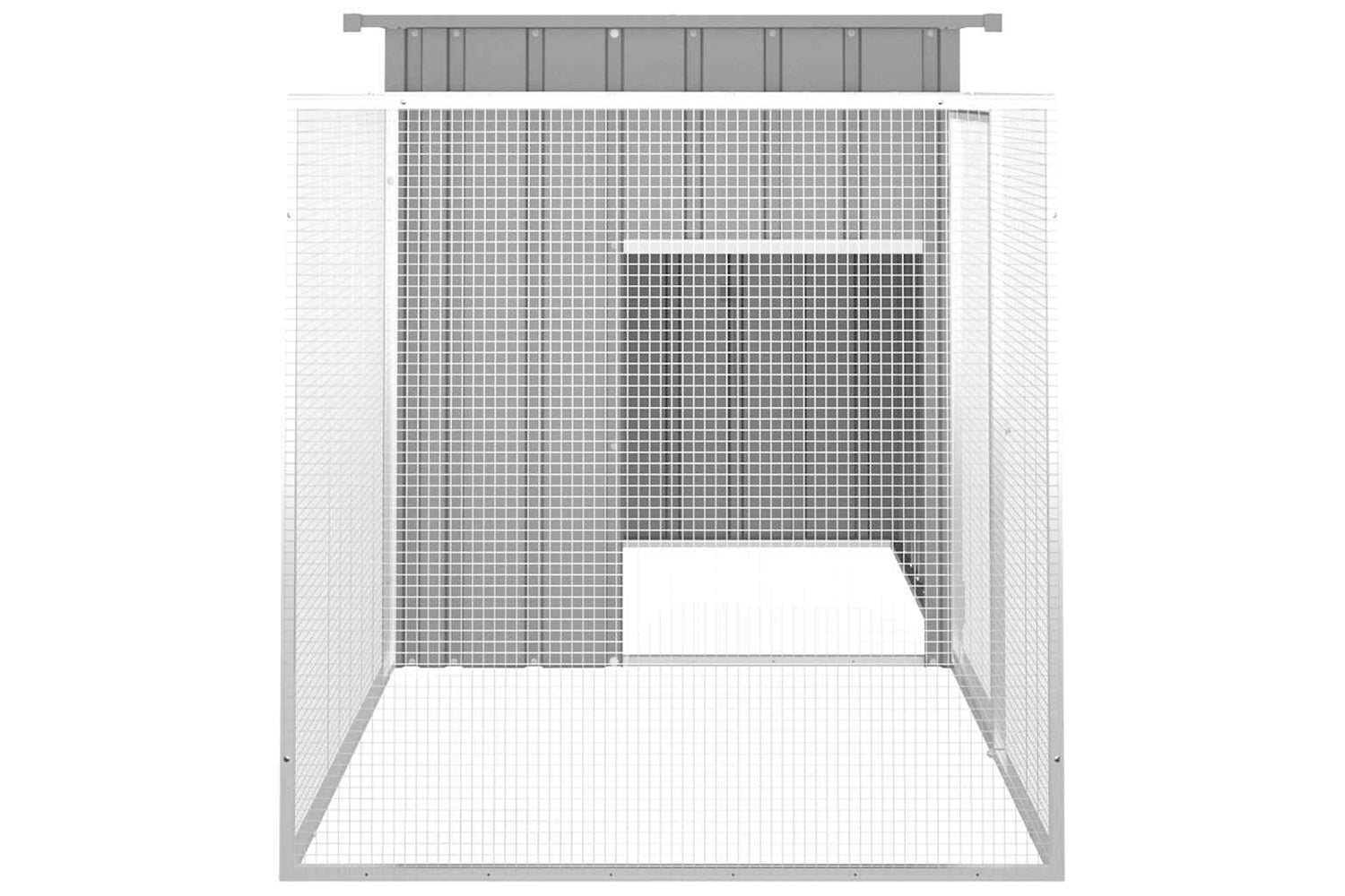 vidaXL 3155528 Rabbit Cage Grey 200x91x100cm Galvanised Steel-4