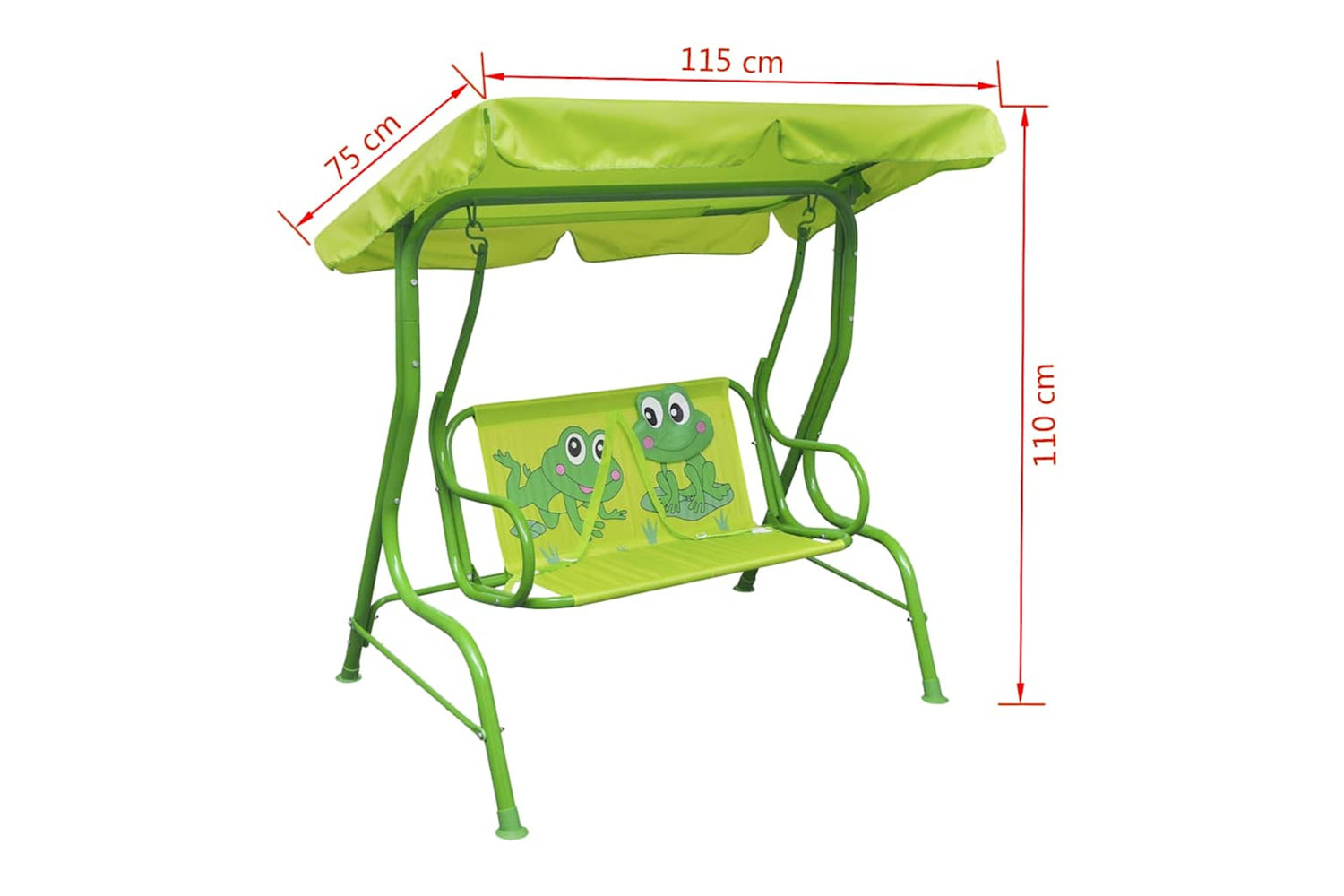 Vidaxl Kids Swing Seat Green-6