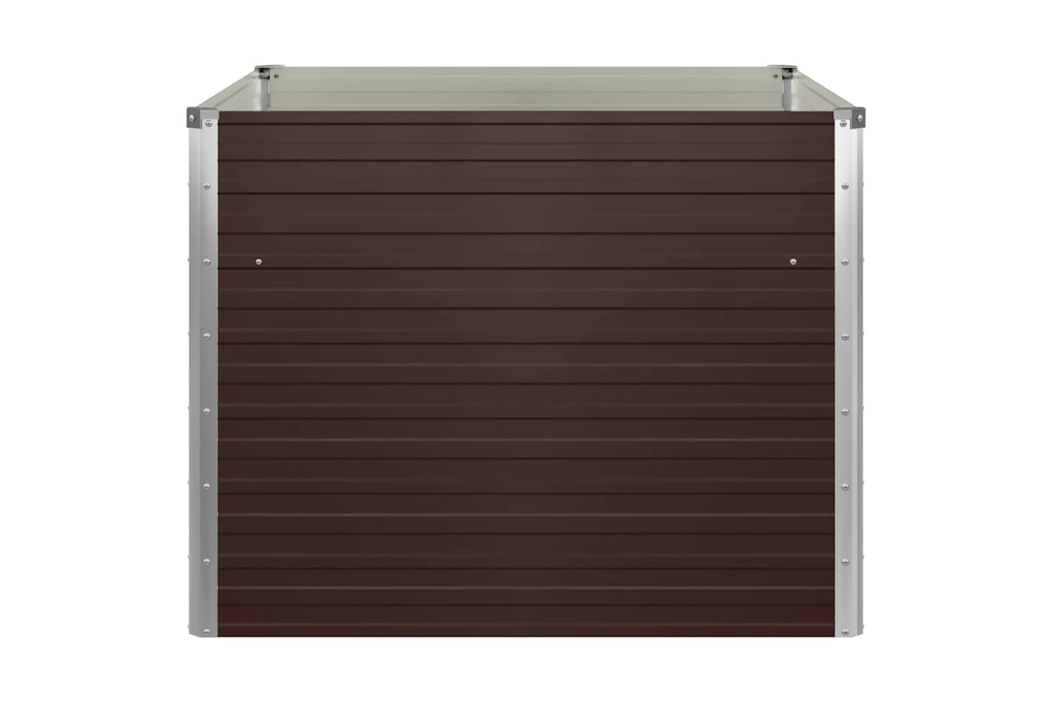 Vidaxl Raised Garden Bed Brown 100x100x77 Cm Galvanised Steel-5